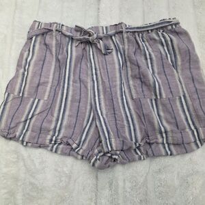 Lucky Brand Blue and Cream Striped Shorts